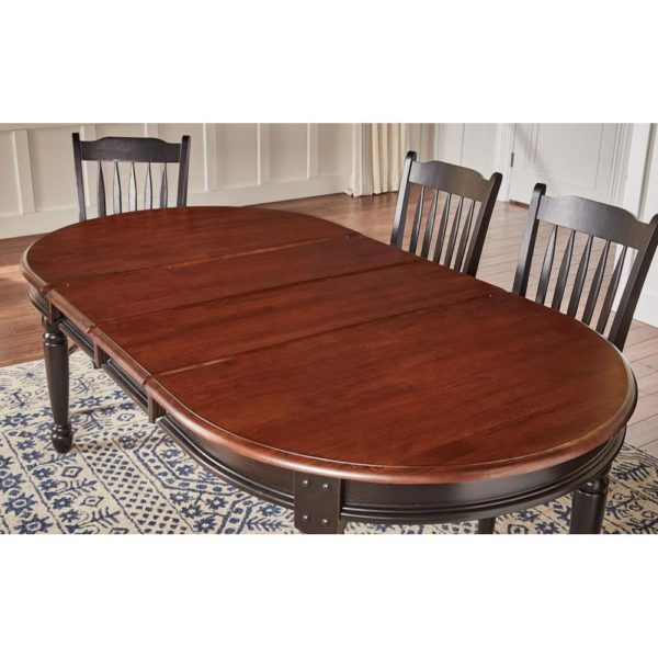 British Isle Leg Table - Oak/Black - Image 2
