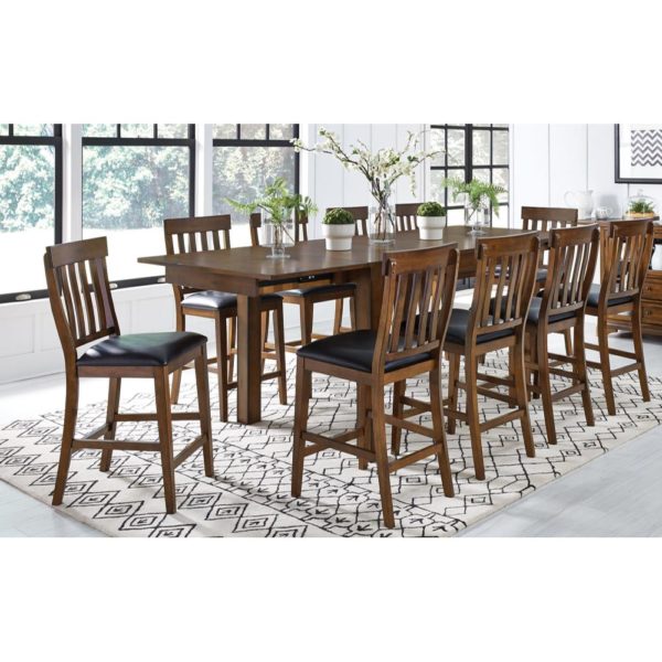 Mariposa Slatback Counter Stool - Rustic Whiskey - Image 2