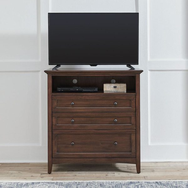 Westlake Media Chest - Cherry Brown