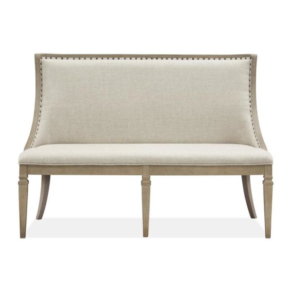 Lancaster Upholstered Bench with Back - Image 2