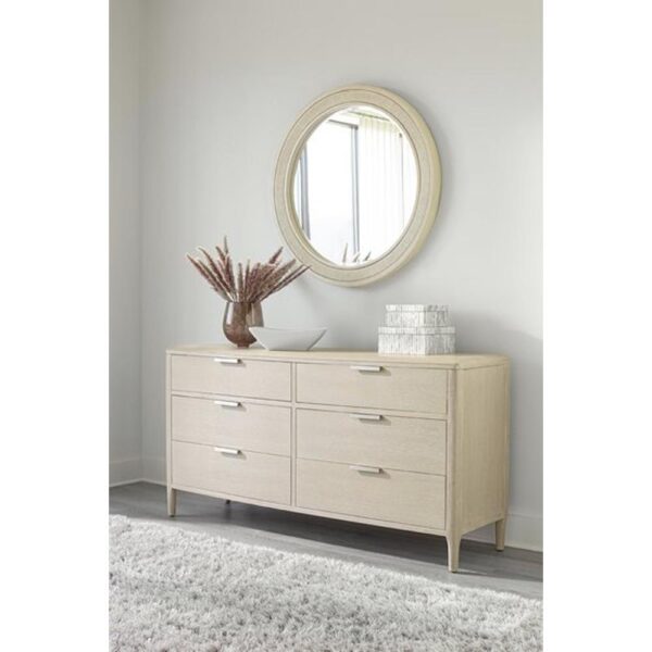 Pearl Woven Round Mirror