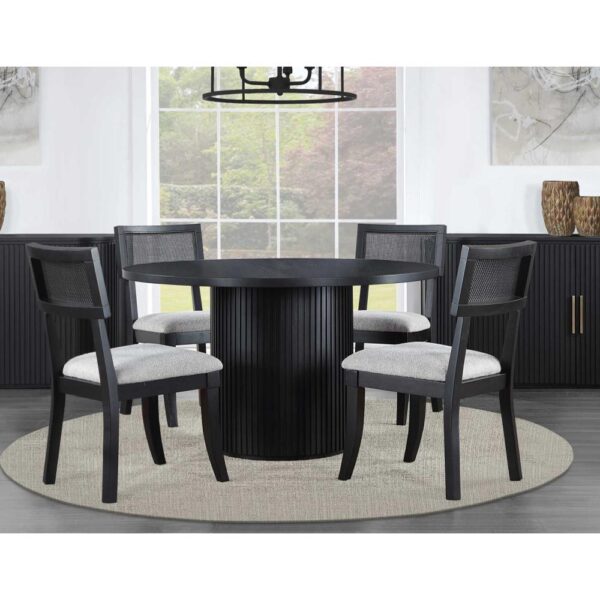 Colvin Black Round Dining Table - Image 2