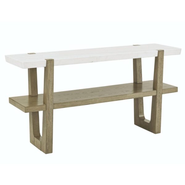 Perth White Marble Top Sofa Table