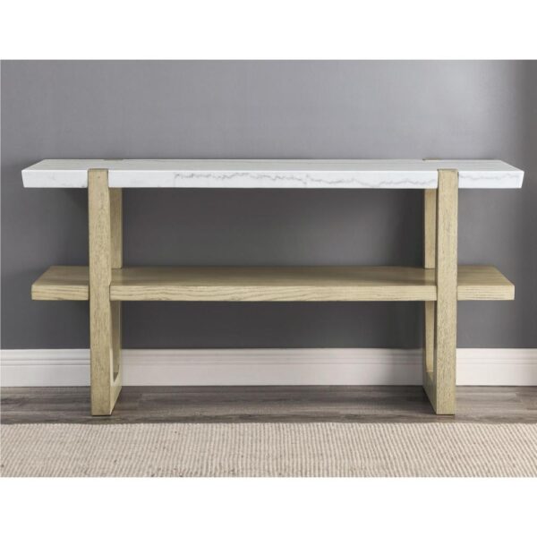 Perth White Marble Top Sofa Table - Image 2