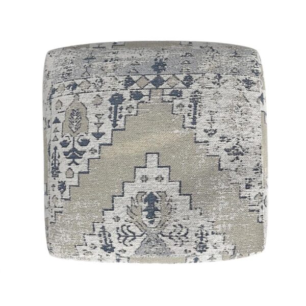 Kira Jacquard Woven Pouf - Image 2