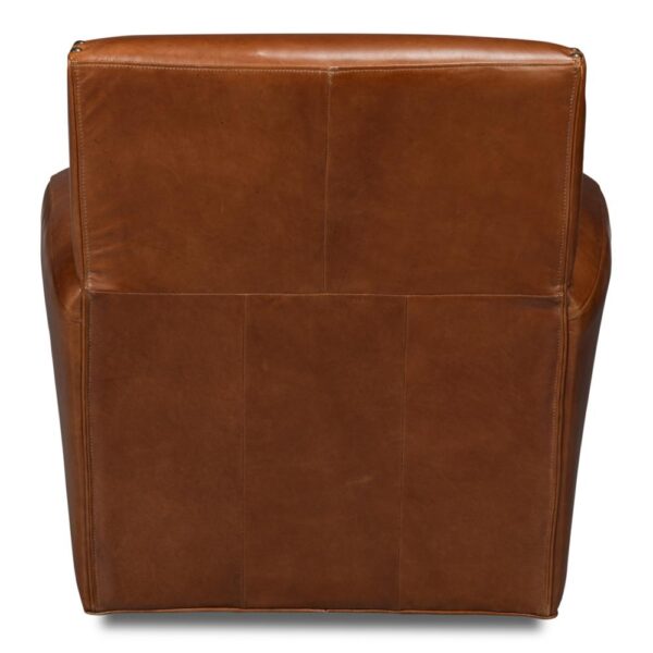 Taft Leather Swivel Chair - Image 4