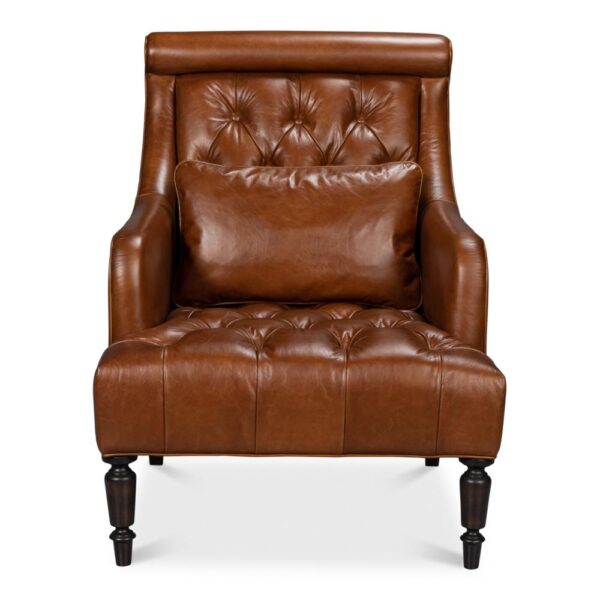 Benton Distilled Leather Chair - Image 2
