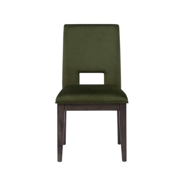 Evan Green Velvet Side Chair - Image 2