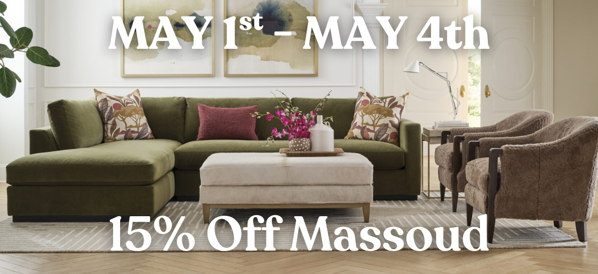 15% Off Massoud May 1-4